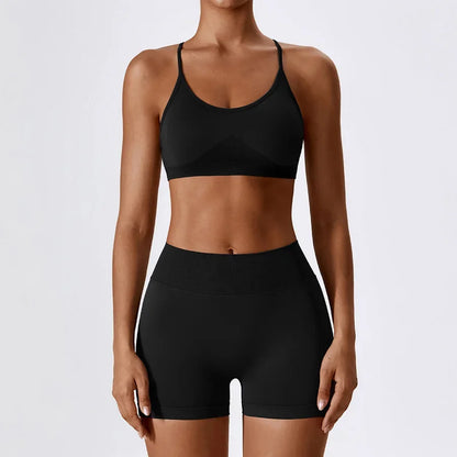 2PCS Yoga Seamless Set Sexy Gym Clothes Sportswear Yoga Suits For Women's Tracksuit Fitness Set Tracksuits Sports Yoga Bra Gym