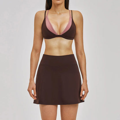 2PCS Yoga Suit Women Tracksuit Sports Bra High Waist Leggings Shorts Outfits Gym Set Fitness Shorts Workout Clothes Sportswear