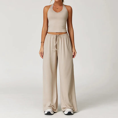 Conjunto de gimnasio amarillo para Yoga, ropa de 2 piezas para mujer, trajes de entrenamiento, ropa deportiva para Fitness,