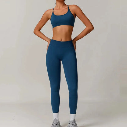 2PCS Yoga Seamless Set Sexy Gym Clothes Sportswear Yoga Suits For Women's Tracksuit Fitness Set Tracksuits Sports Yoga Bra Gym