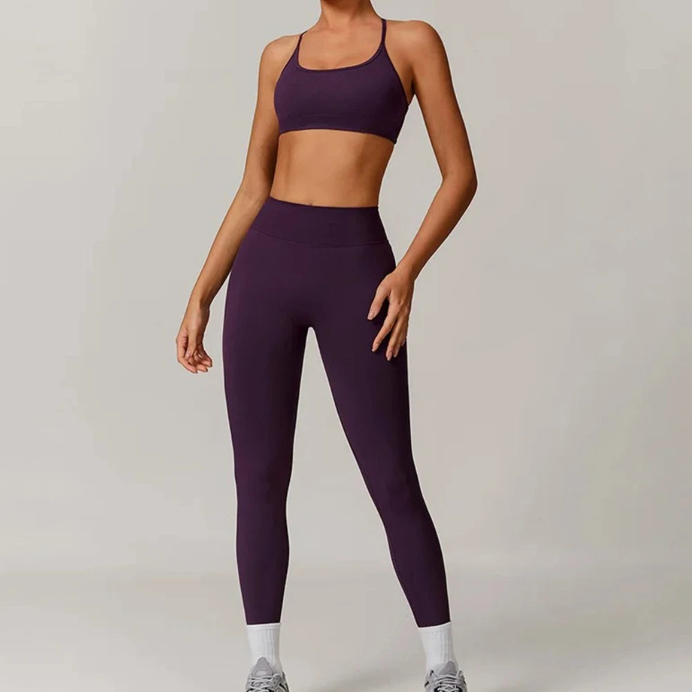 2PCS Yoga Seamless Set Sexy Gym Clothes Sportswear Yoga Suits For Women's Tracksuit Fitness Set Tracksuits Sports Yoga Bra Gym