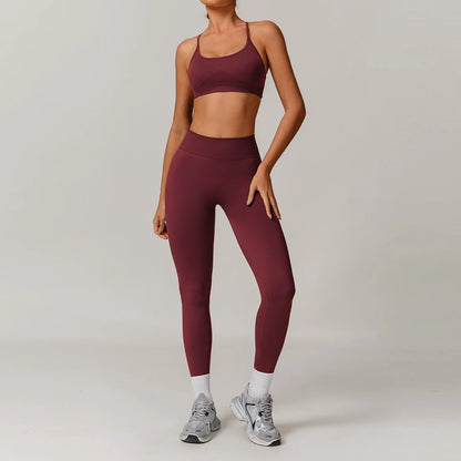 2PCS Yoga Seamless Set Sexy Gym Clothes Sportswear Yoga Suits For Women's Tracksuit Fitness Set Tracksuits Sports Yoga Bra Gym