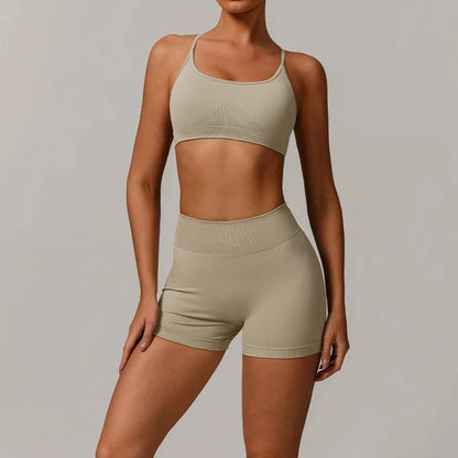 2PCS Yoga Seamless Set Sexy Gym Clothes Sportswear Yoga Suits For Women's Tracksuit Fitness Set Tracksuits Sports Yoga Bra Gym
