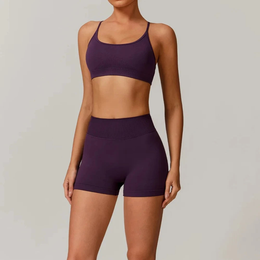 2PCS Yoga Seamless Set Sexy Gym Clothes Sportswear Yoga Suits For Women's Tracksuit Fitness Set Tracksuits Sports Yoga Bra Gym