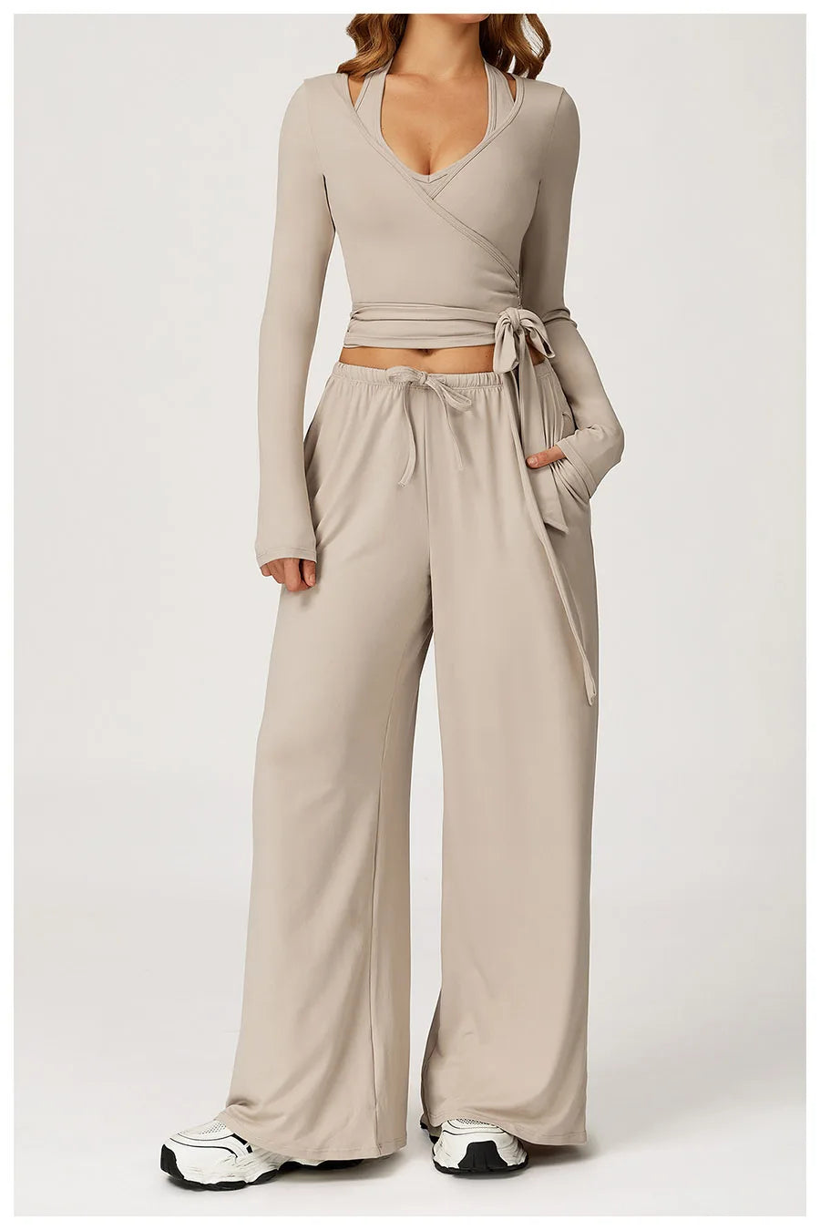 Conjunto de gimnasio amarillo para Yoga, ropa de 2 piezas para mujer, trajes de entrenamiento, ropa deportiva para Fitness,