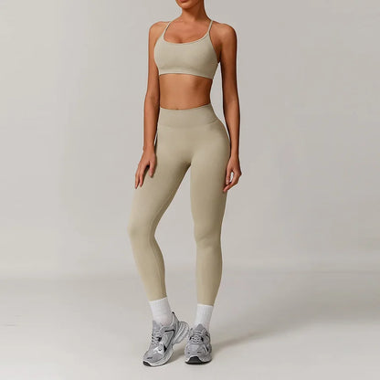 2PCS Yoga Seamless Set Sexy Gym Clothes Sportswear Yoga Suits For Women's Tracksuit Fitness Set Tracksuits Sports Yoga Bra Gym