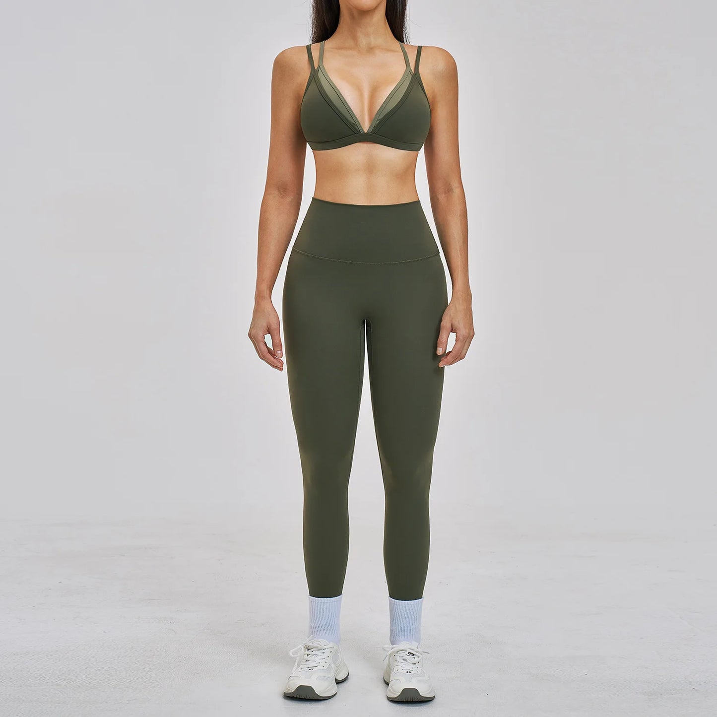 2PCS Yoga Suit Women Tracksuit Sports Bra High Waist Leggings Shorts Outfits Gym Set Fitness Shorts Workout Clothes Sportswear