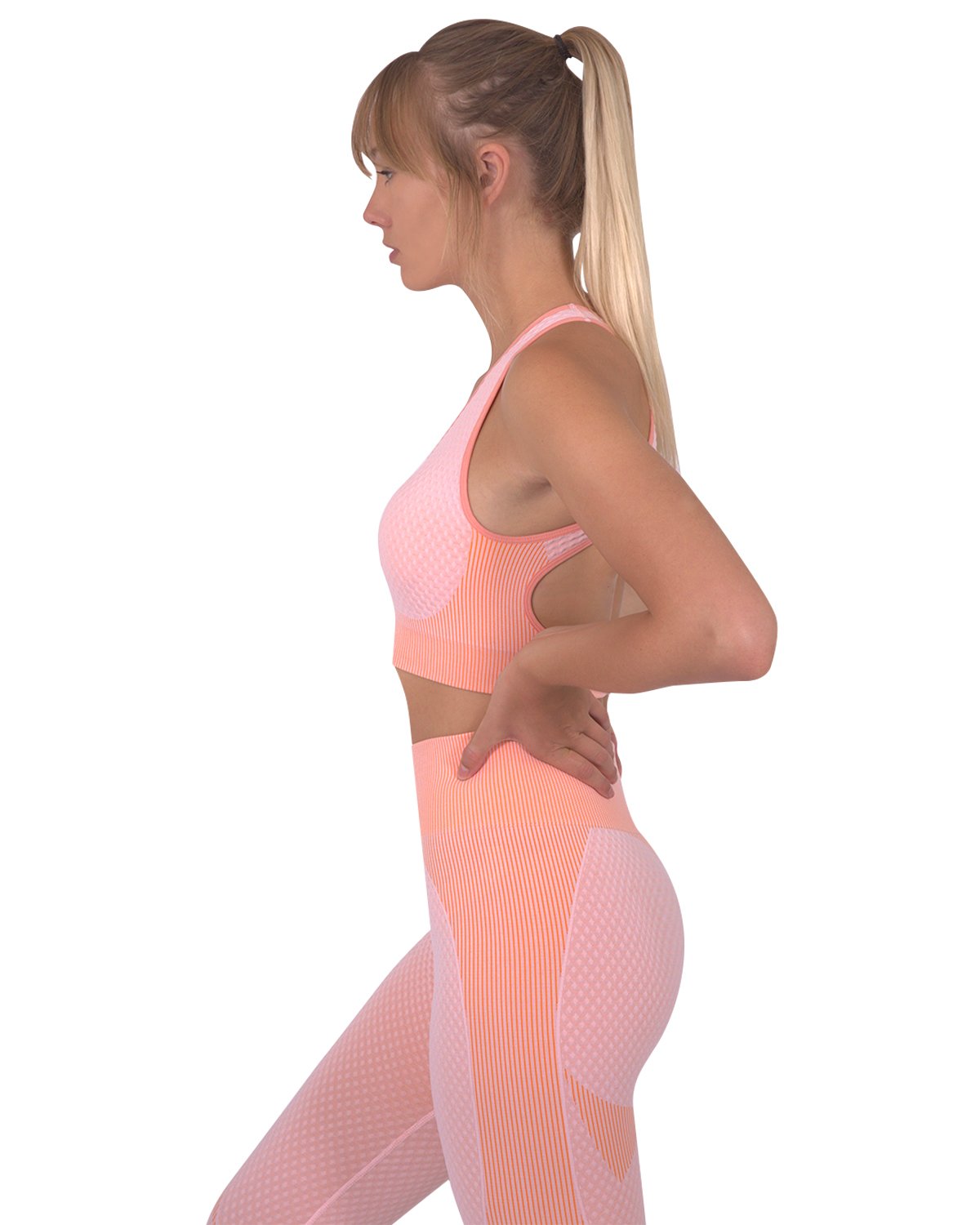 Sujetador deportivo sin costuras Triple – Rosa