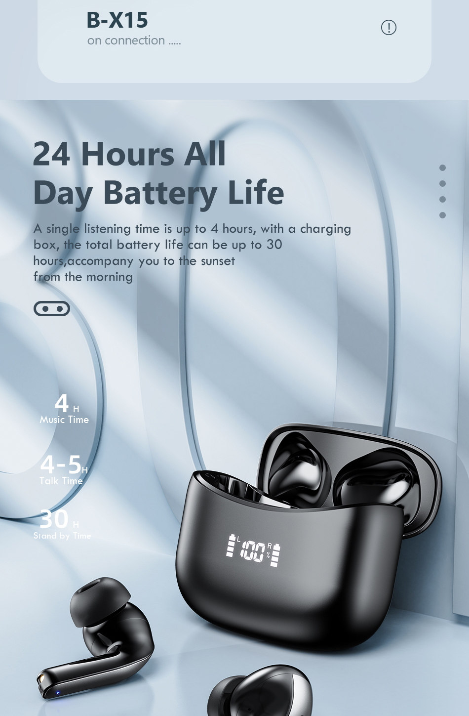 Auriculares Bluetooth 5.0 LED TWS para Huawei iPhone
