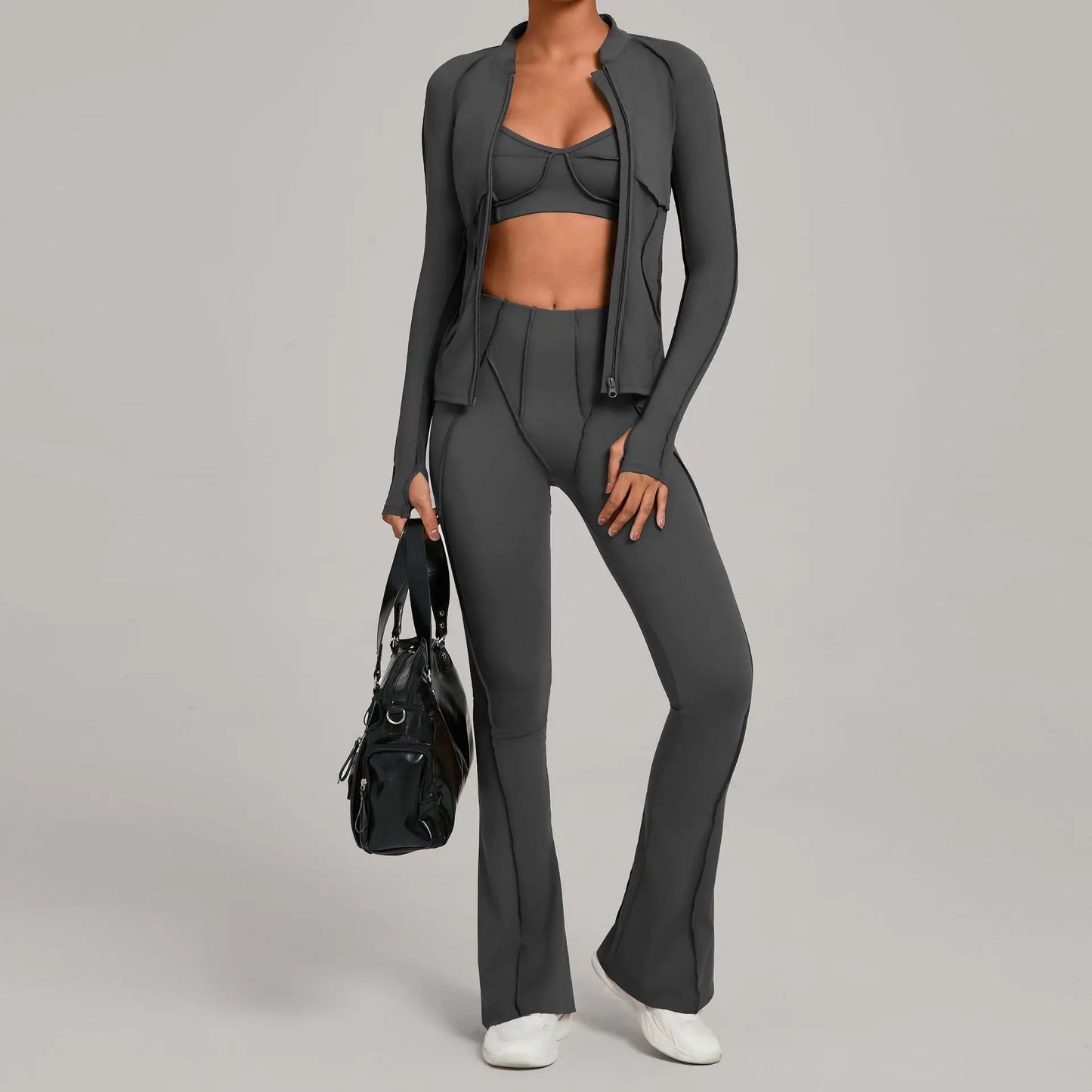 3PCS Sportswear Seamless Yoga Set Gym Clothes Sportswear Yoga Suits For Women Fitness Set Tracksuits Sports Bra Gym Leggings