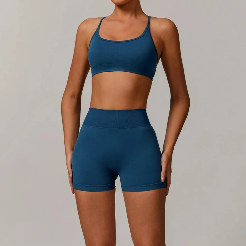 2PCS Yoga Seamless Set Sexy Gym Clothes Sportswear Yoga Suits For Women's Tracksuit Fitness Set Tracksuits Sports Yoga Bra Gym