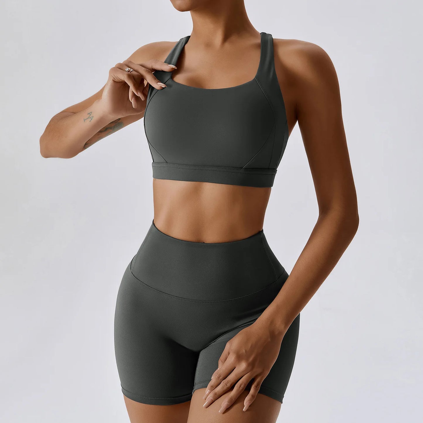 Spring Women's Yoga Outfit Set - Quick Dry Naked Feeling Sports Wear for Gym Training, Morning Running & Fitness Workout Clothes